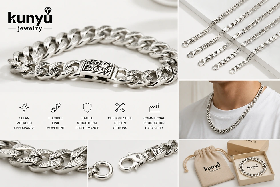 Handcrafted Link Silver Plated Chain 